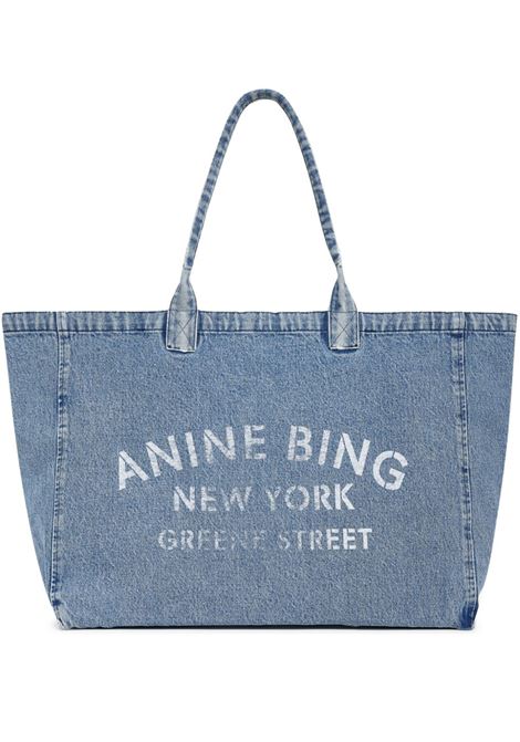 tote bag leo denim donna bli ANINE BING | A-13-11857WHD59